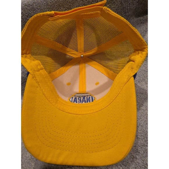 NAPA Auto Parts 100 Anniversary Yellow Mesh Trucker Hat Snapback Vintage - Picture 4 of 4